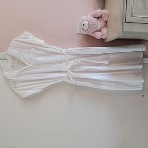 Time & Tru Eyelet Midi Dress